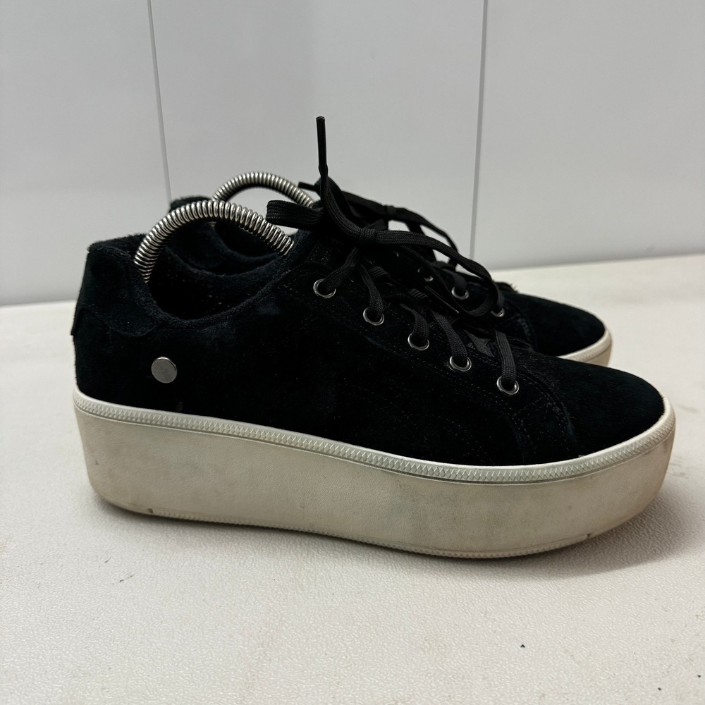 Skechers Martha Stewart Black Suede Platform Sneakers 158821 Womens 9.5